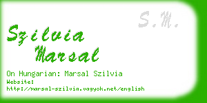 szilvia marsal business card
